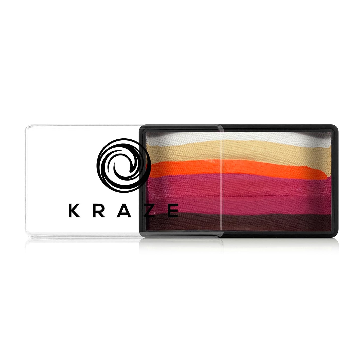 Kraze FX Dome Stroke - Romantic Lily by Linnea (25 gm), Professional 1-Stroke Split Cake, Hypoallergenic, Non-Toxic, Water Activated Face & Body Painting Makeup Supplies for Kids Safe Adults