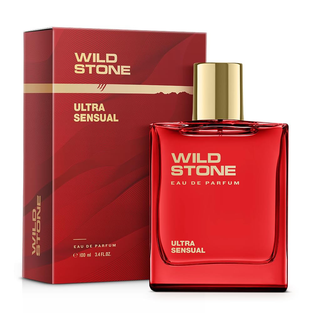 Wild Stone Ultra Sensual EDP Perfume for Men, 3.38oz | Long Lasting |Notes of Dry amber, Lemon basil & lavender | Fragrance for Modern Lifestyle | Vegan | Clean Ingredients | Active Lifestyle