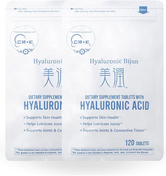 Hyaluronic Bijun Supplement Tablet with Hyaluronic Acid, Collagen, Ceramides, Support Skin Health, 60days(2 Count (Pack of 2))