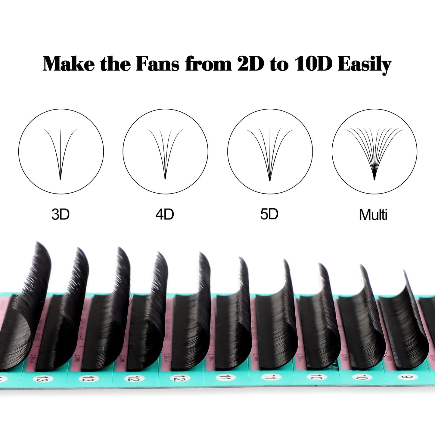 Eyelash Extension Supplies DD Curl 0.05 Rapid Volume Lash Extensions Easy Fan 3D 4D 5D 6D 7D 10D Automatic Blooming Flower Lashes Self Fanning Lashes Russian Volume Individual Lashes （DD-0.05,8-15mm）