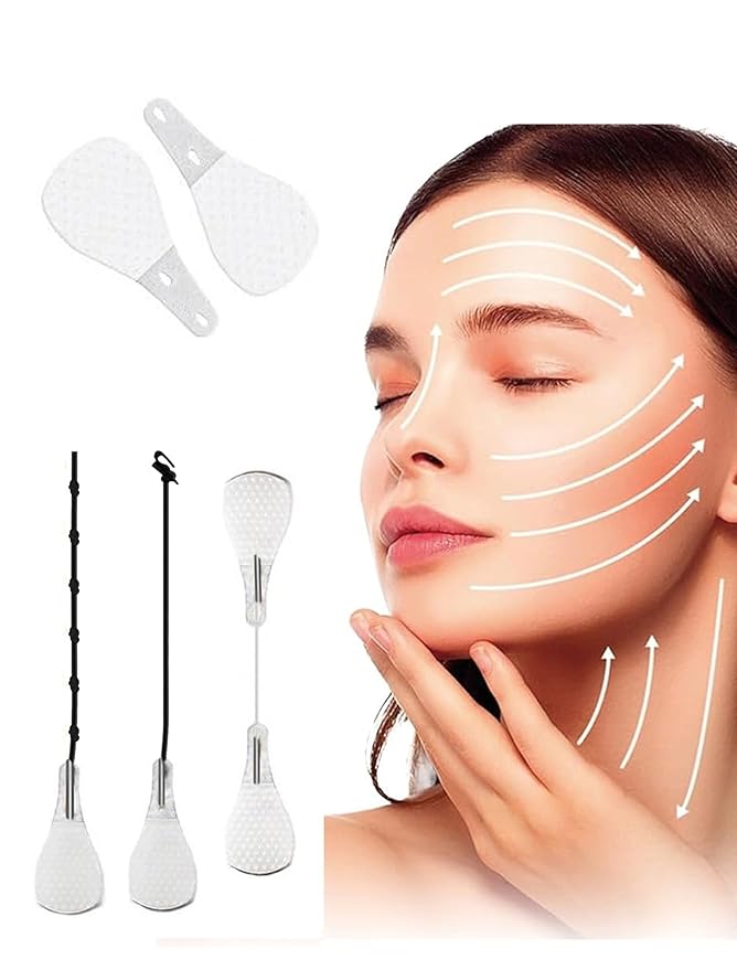 ACADA Face Lift Tape Invisible with String 120pcs Face Tapes with 15 Dark Bands Face Tapes