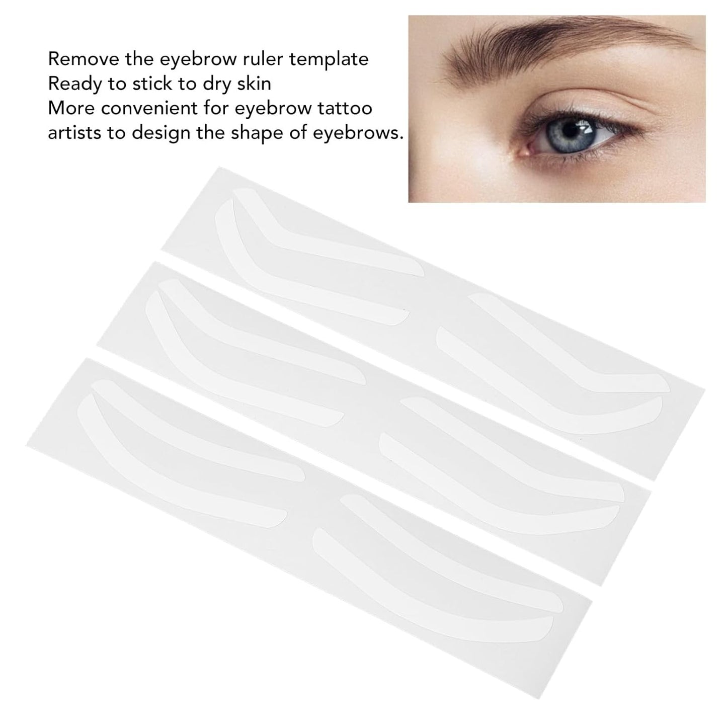 Eyebrow Airbrush Sticker, 150 Sheets 3 Type Eyebrow Template Sticker Disposable Eyebrow Stencil Kit, Eyebrow Shaping Tape Adhesive for All Face Shapes and Sizes