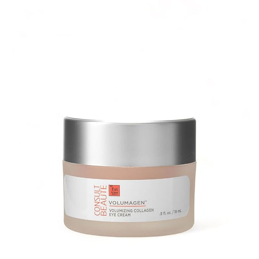 Consult Beaute Volumagen - Collagen Eye Cream - Hydrating - Plumping - Targets Deep Under Eye Hollows - Visibly Smoothen Lines & Wrinkles - Micronized Hyaluronic Acid - Caffeine - 0.5 oz