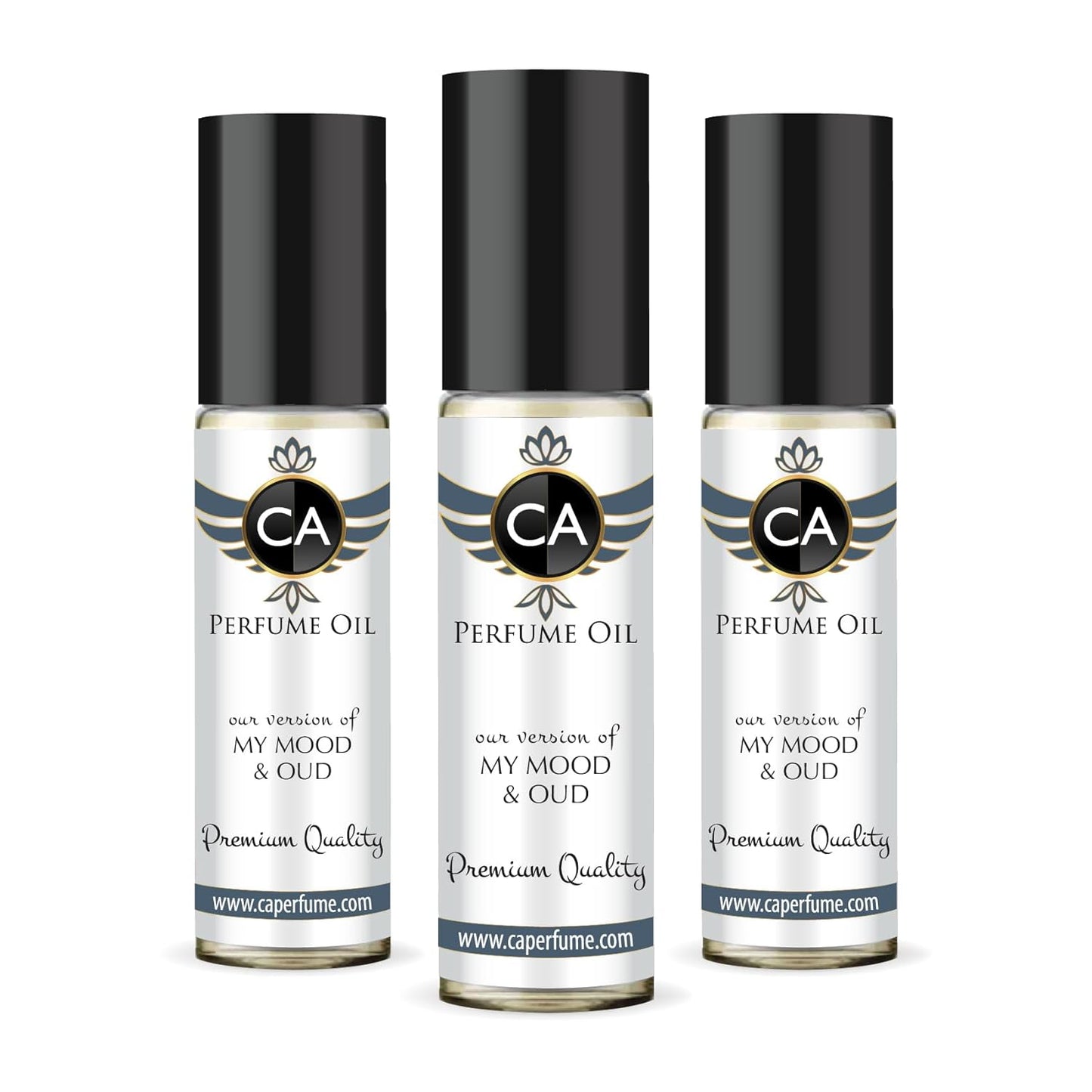 CA Perfume Impression of Oud Satin Mood for Men Eau De Parfum Amber Woody Scent Long Lasting Cologne for Men Travel Size TSA Ready for Day and Night Wear 0.33 Fl Oz 10ml (Pack of 3)