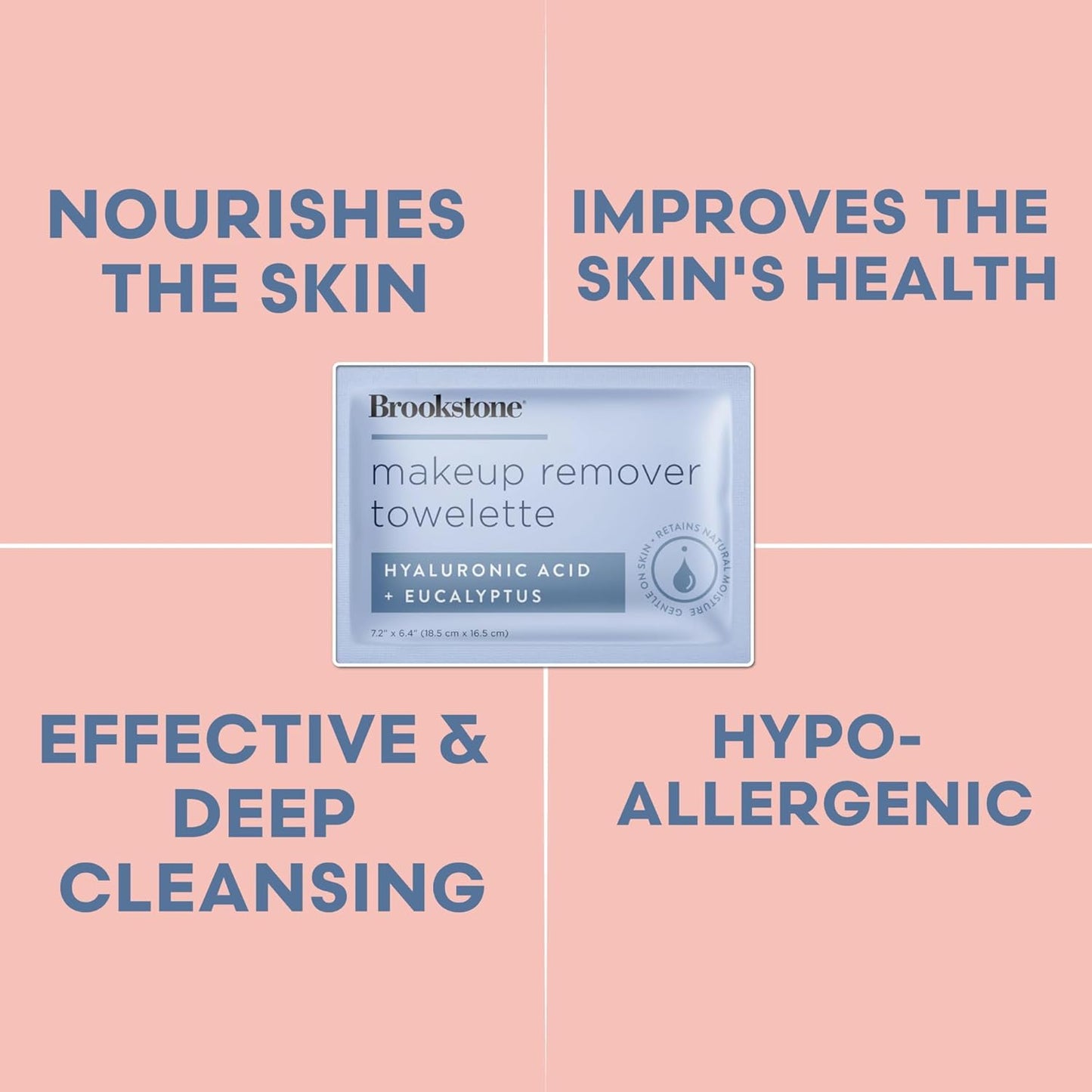 Brookstone Individual Makeup Remover Wipes - Ultra Soft, Makeup Remover Wipe Individually Wrapped, Gently Cleanse & Remove Makeup, 40 Count Makeup Wipes Individually Wrapped