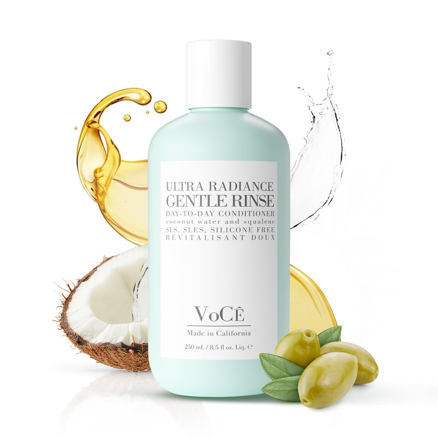 VoCÊ Haircare Gentle Rinse Vegan & Cruelty-Free Conditioner| Clean Haircare, Color Safe, Paraben and Sulfate Free, Ultra Radiance, Hydrating, Shine Enhancing (8.5 oz | 250 ml)