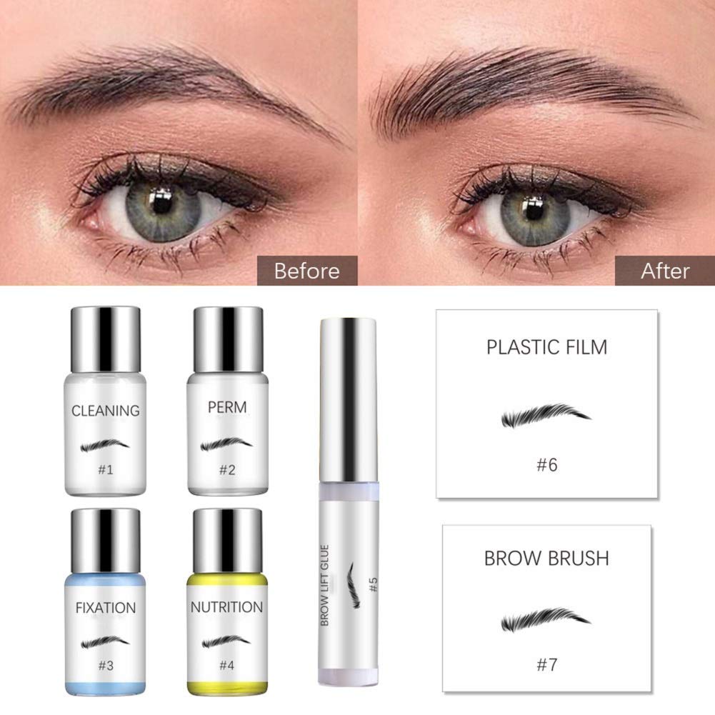 Eyebrow Lamination Kit | KINDD Brow Lamination Kit | Professional DIY Perm Kit for Instant Eyebrow Lift | Wake Up Fuller Feathered Eyebrows | Ideal for Home & Salon Use