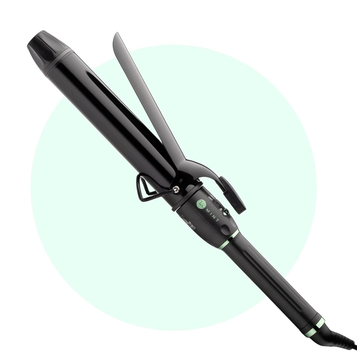 MINT Professional Extra Long Hair Curling Iron 1 1/2 inch | 2-Heater Ceramic Barrel That Stays Hot | 1.5 Inch Hair Iron Curler for Beach Waves | Travel-Ready International Dual Voltage