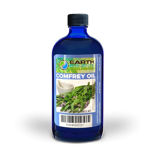 Organic Comfrey Oil Raw, Infused, Pressed Herbal, Comfrey Leaf, Sunflower Seed 4 fl.oz.