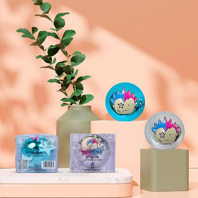 Hydrating Lip Balm for Kids, Tweens & Adults Lips Moisturizer - Twist-Off Ball Container, Travel Size, Stocking Stuffer | Grape Flavor