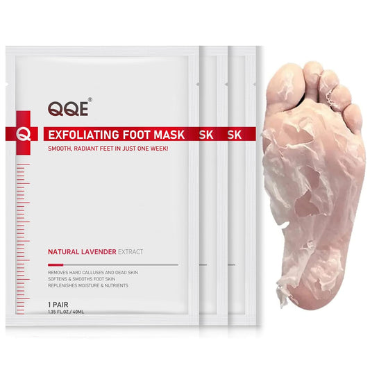 3 Pack Foot Peeling Mask, Hydrating Exfoliating Foot Mask for Dry Cracked Feet, Callus Remover & Cracked Heel Repair & Foot Care