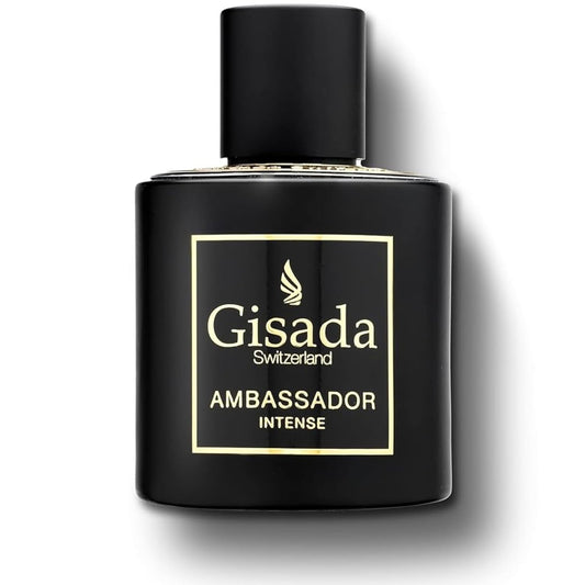 Gisada Ambassador Intense Cologne for Men - Perfume for Men with Strong, Masculine Scent & Classic Fragrance - Lasting Scent with Warm, Citrusy, Spicy, Oriental Notes - Made in Switzerland, 1.7 fl.oz.