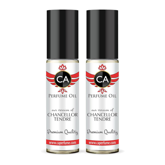 CA Perfume Impression of Chancellor Eau Tendre for Women Eau De Parfum Floral Fruity Scent Long Lasting Perfumes for Women Travel Size TSA Ready for Day and Night Wear 0.33 Fl Oz 10ml (Pack of 2)