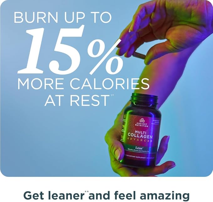 Ancient Nutrition Multi Collagen Advanced Lean Capsules, 90 Count + Multi Collagen Protein Powder, Unflavored, 40 Servings