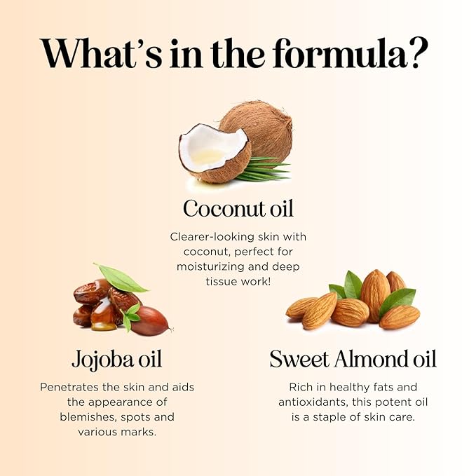 Mango Sensual Massage Oil for Couples - Alluring Tropical Full Body Massage Oil for Date Night and Nourishing Body Moisturizer with Sweet Almond - Vegan Non Staining Non Greasy Smooth Gliding Formula