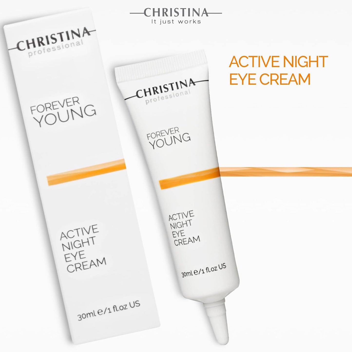 -CHRISTINA- Forever Young Active Eye Night Cream with Retinol | Avocado Oil Eye Cream | Rejuvenates, Moisturizes, and Nourishes the Skin 30ml