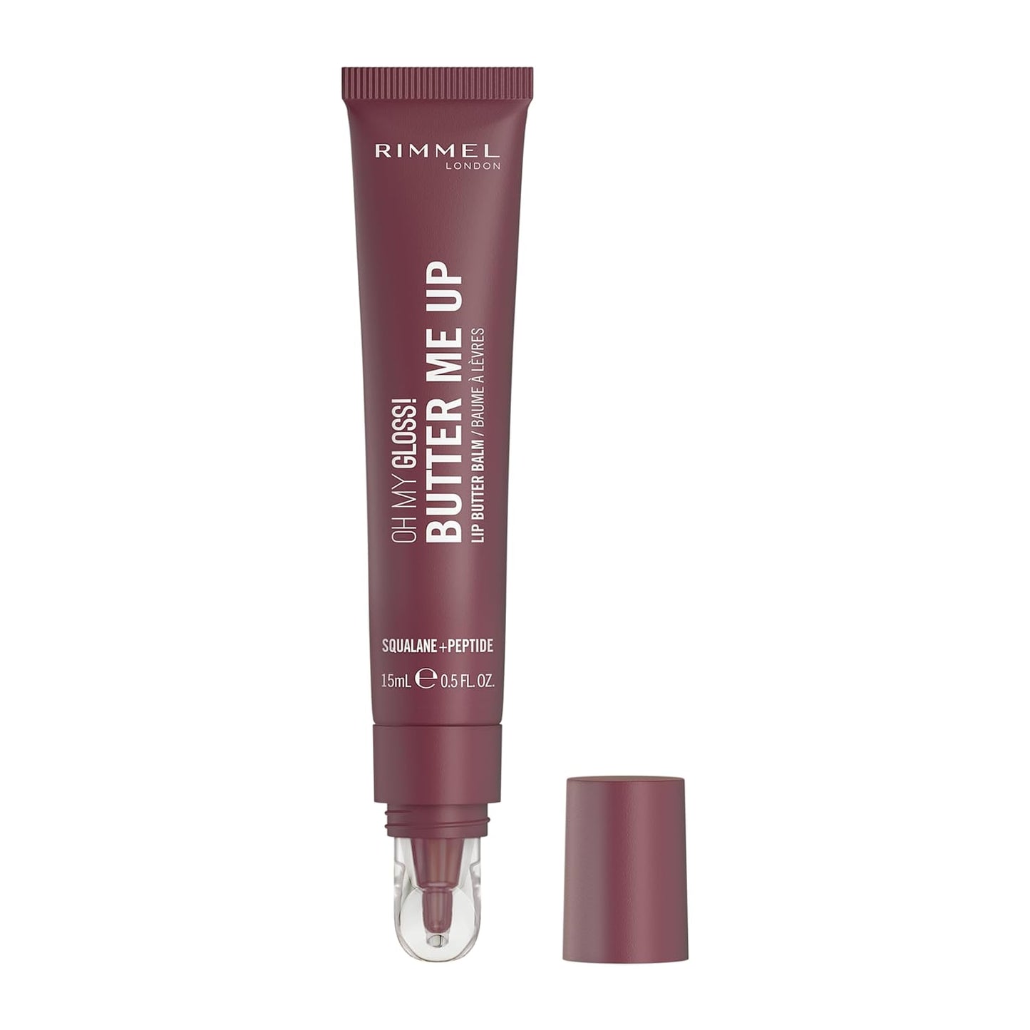 Rimmel London Oh My Gloss Butter Me Up Lip Butter Balm 004 Mellow Mocha, Hydrating Lip Balm, Tinted Lip Balm, Lip Care, Hydration, Nourishing, Squalene