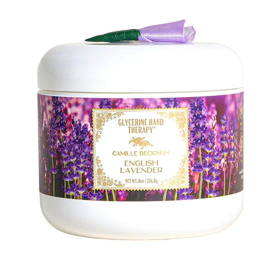 Camille Beckman Glycerine Hand Therapy Cream, English Lavender, 8 Ounce
