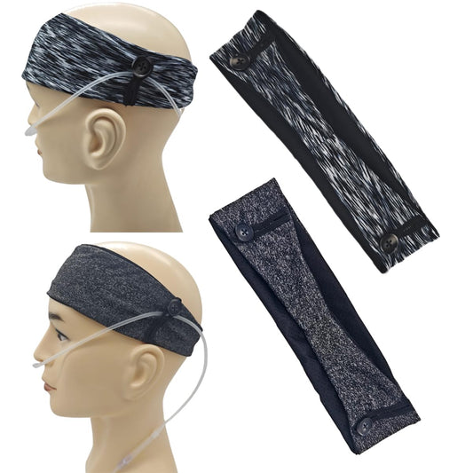 Hairband, Comfortable Ear Protectors for Oxygen Tubing - Cannula Headband, 2 PCS, Keeps Cannula in Place and Prevents Ear Soreness