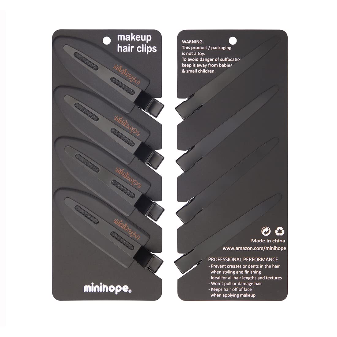 minihope No Crease styling Clips, Big size 3.1inch 8cm,Black,8-count.…