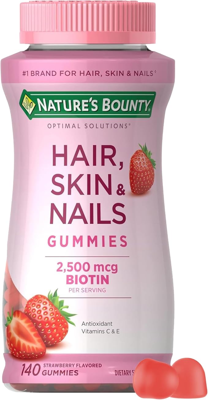 Nature's Bounty Gummies with Biotin, Strawberry, 140 Ct