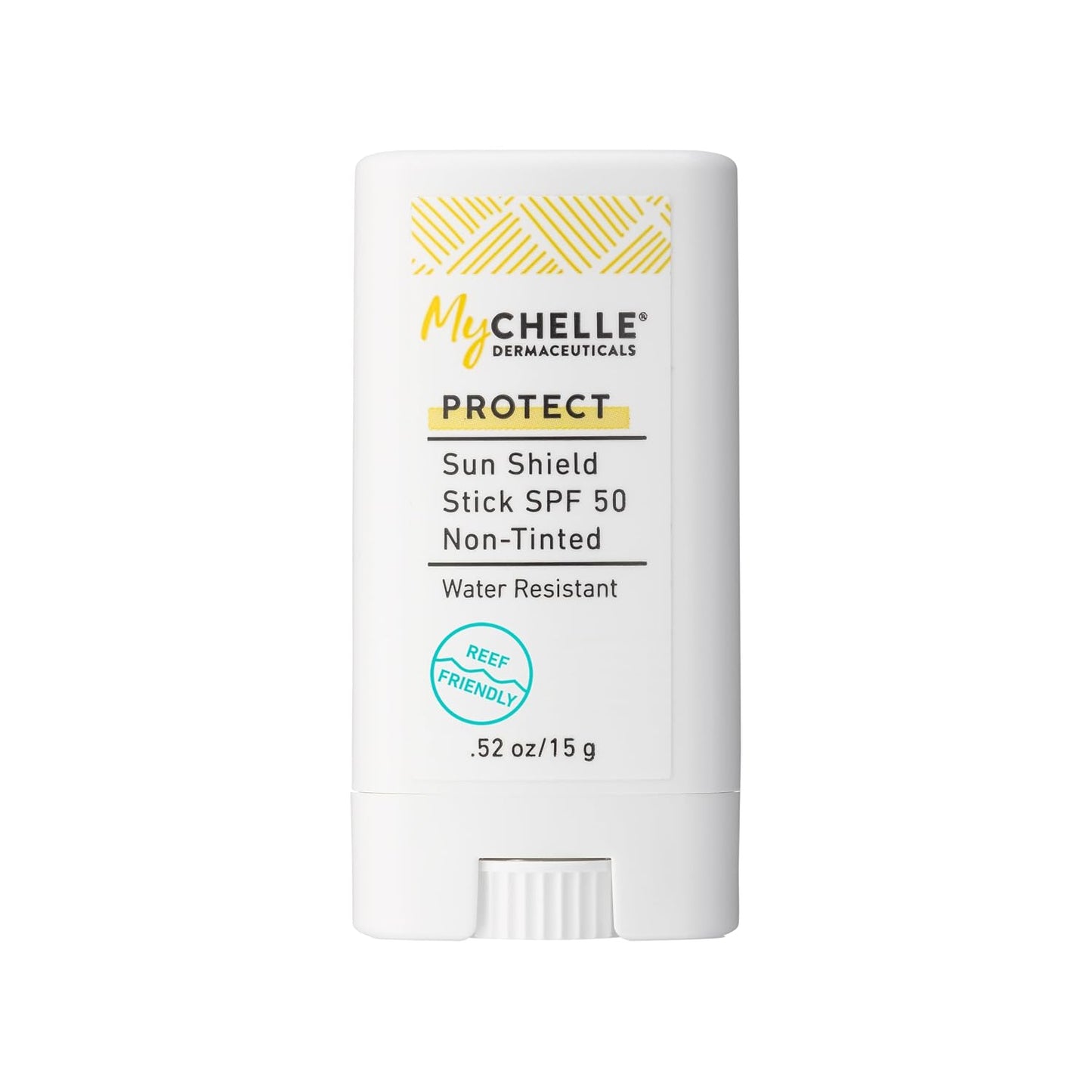 Mychelle Dermaceuticals Sun Shield Stick Spf 50 Non-Tinted - Natural Liquid Zinc Sunscreen Vitamin E and Jojoba - Water Resistant up to 80 Minutes - Sunscreen for Face, Reef Safe, Safe for Children