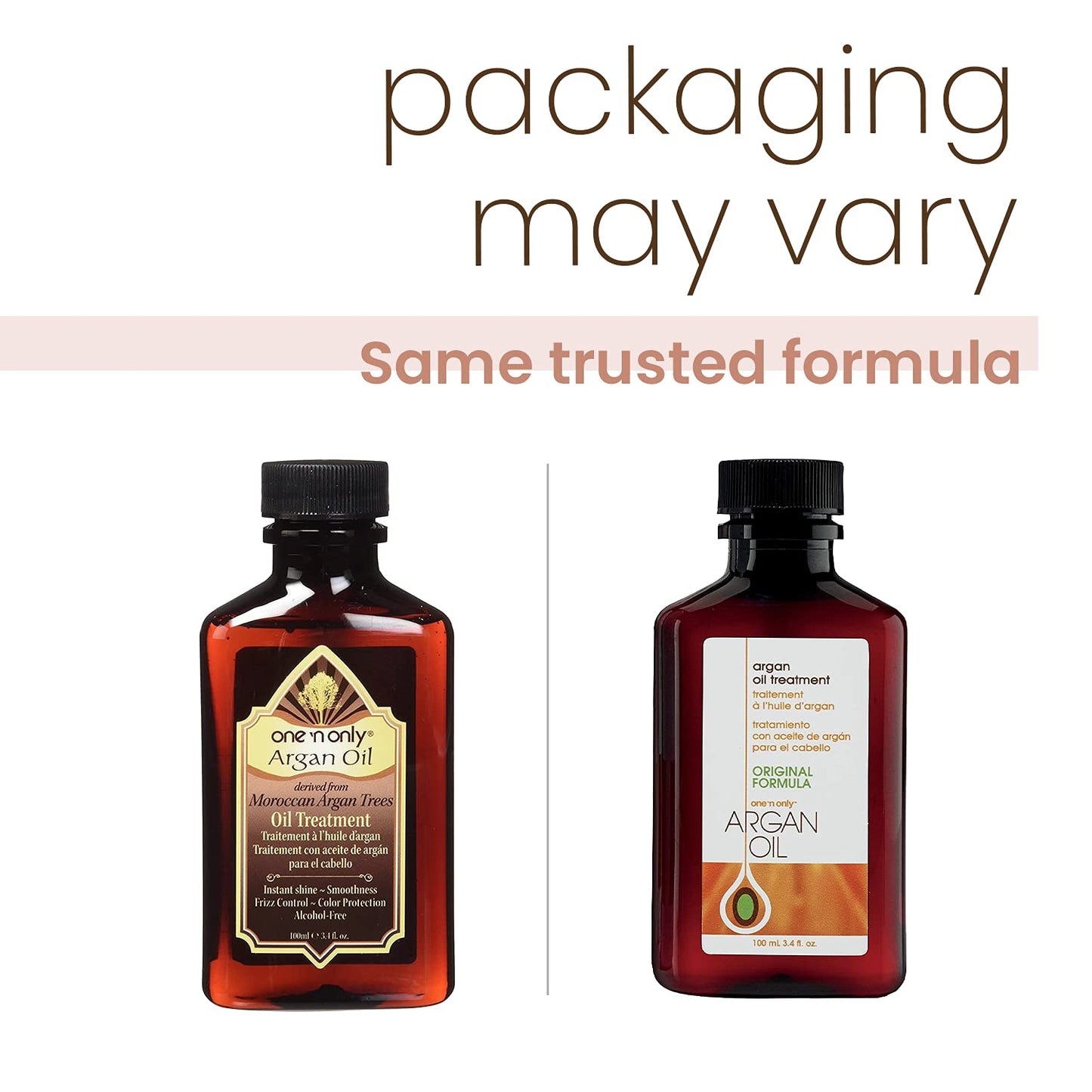 One n Only Argan Oil Hair Treatment - Lightweight & Hydrating Hair Oil for Natural, Wigs & Extensions - Shine Enhancing, Heat Protectant & Frizz Control (3.4 oz)