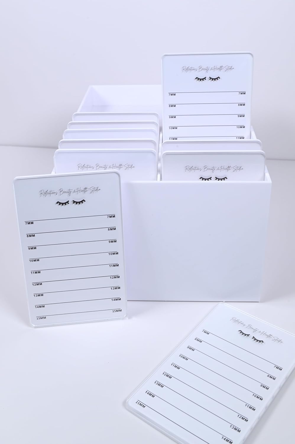 10 Layers Acrylic Eyelash Storage Box - Makeup Organizer False Eyelashes Glue Pallet Holder - Eyelash Extension Organizer Box - Grafting Eye Lashes Extension Close-Packed Display with 10 Pallets