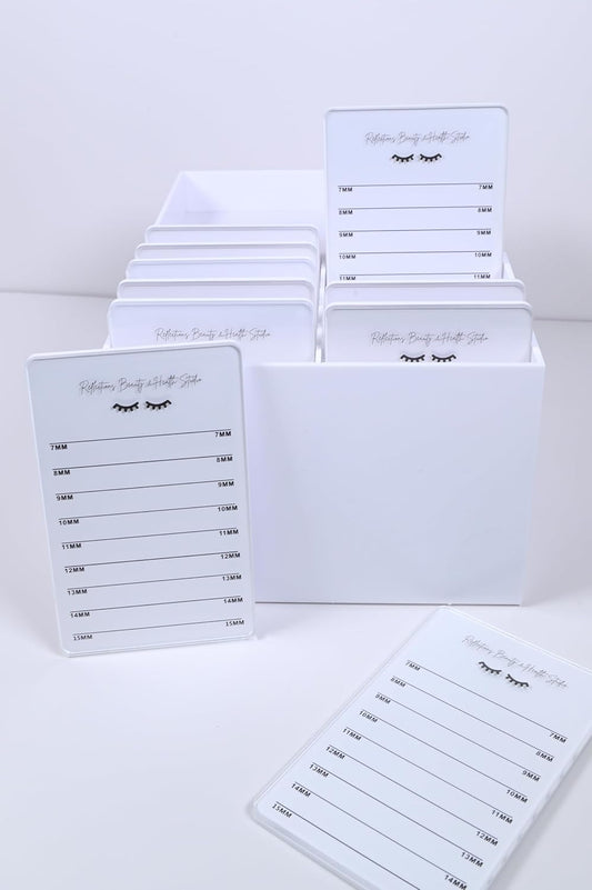 10 Layers Acrylic Eyelash Storage Box - Makeup Organizer False Eyelashes Glue Pallet Holder - Eyelash Extension Organizer Box - Grafting Eye Lashes Extension Close-Packed Display with 10 Pallets