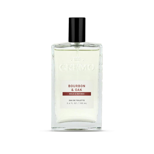 Cremo Cologne For Men - Bourbon & Oak Mens Cologne Spray, A Sophisticated Blend of Distiller’s Spice, Fine Bourbon and White Oak, Multi-Layered Signature Men's Fragrances, 3.4 Fl Oz