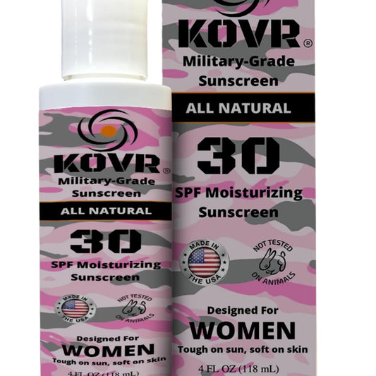 Kovr Sunscreen Organic SPF 30 Mineral Sunblock - Coral Reef Friendly Face & Body Lotion | Broad Spectrum Moisturizing UVA/UVB Travel Size Sunscreen, Fragrance-Free | 4 oz