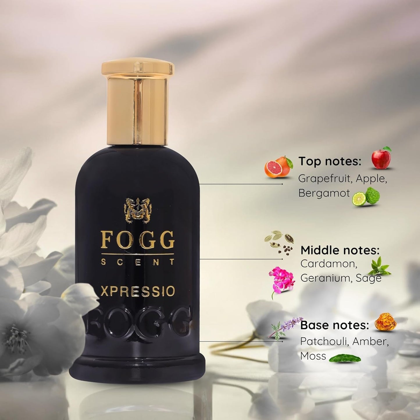FOGG Xpressio Eau de Parfum for Men – 100ml | Long-Lasting Woody Fragrance | Premium Scent for Daily Wear| Bold Masculine Scent | Ideal for Office, Party & Daily Wear | Vegan | Clean Ingredients