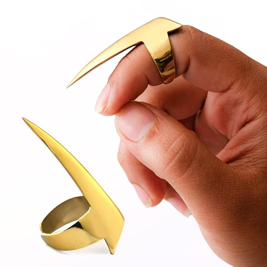 My Hair Tools Parting & Sectioning Rings - Stainless Steel Finger Braiding Pick Tools for Durable Dreadlocks, Wig & Remy Human Hair Extensions Quick Installation (1PC, Gold)