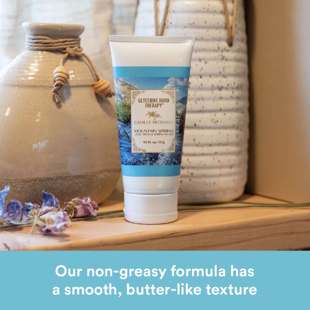 Camille Beckman Glycerine Hand Therapy Cream, Mountain Spring Scent, 8 Ounce