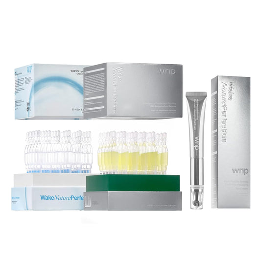 WNP Hydration & Repair Skincare Set – Hyaluronic Acid + Oil Suspension Serum + Electric Eye Cream Massager for Deep Moisture, Anti-Aging & Brightening | For Dry & Sensitive Skin