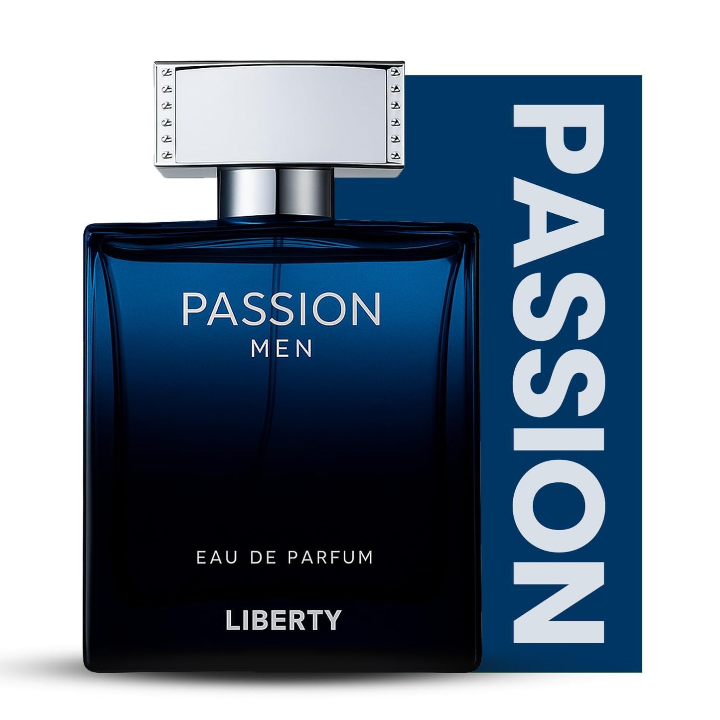 Liberty Luxury Passion Eau De Parfum for Men, Long Lasting Bold Spicy Scent Designed in France, Masculine Cologne That Draws Compliments, Perfume for men, men's fragrances,Gift for Men 100ml 3.4Oz