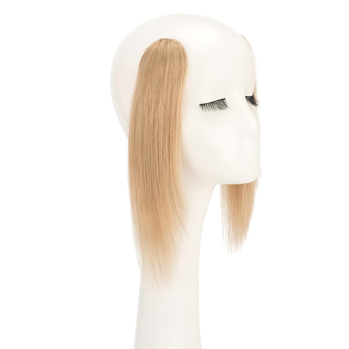 Hairro Clip in Wave Side Bangs Extensions, 100% Human Hair 2 PCS Clip on Middle Part French Bangs Thin Sides Swept Fringe Hairpieces