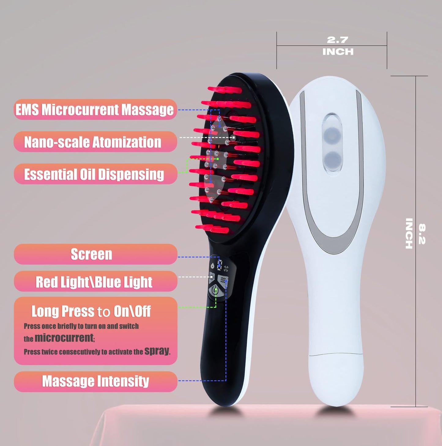 4-in-1 Hair Scalp Massager Comb - Hair Oil Applicator & Scalp Scrubber, Portable for Home & Travel Use, Ideal for Women’s Hair Care