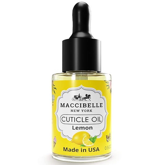 Maccibelle Cuticle Oil 0.5 oz - Soothe Nail Dry Cracked Cuticles (Lemon, 0.5 Fl Oz)