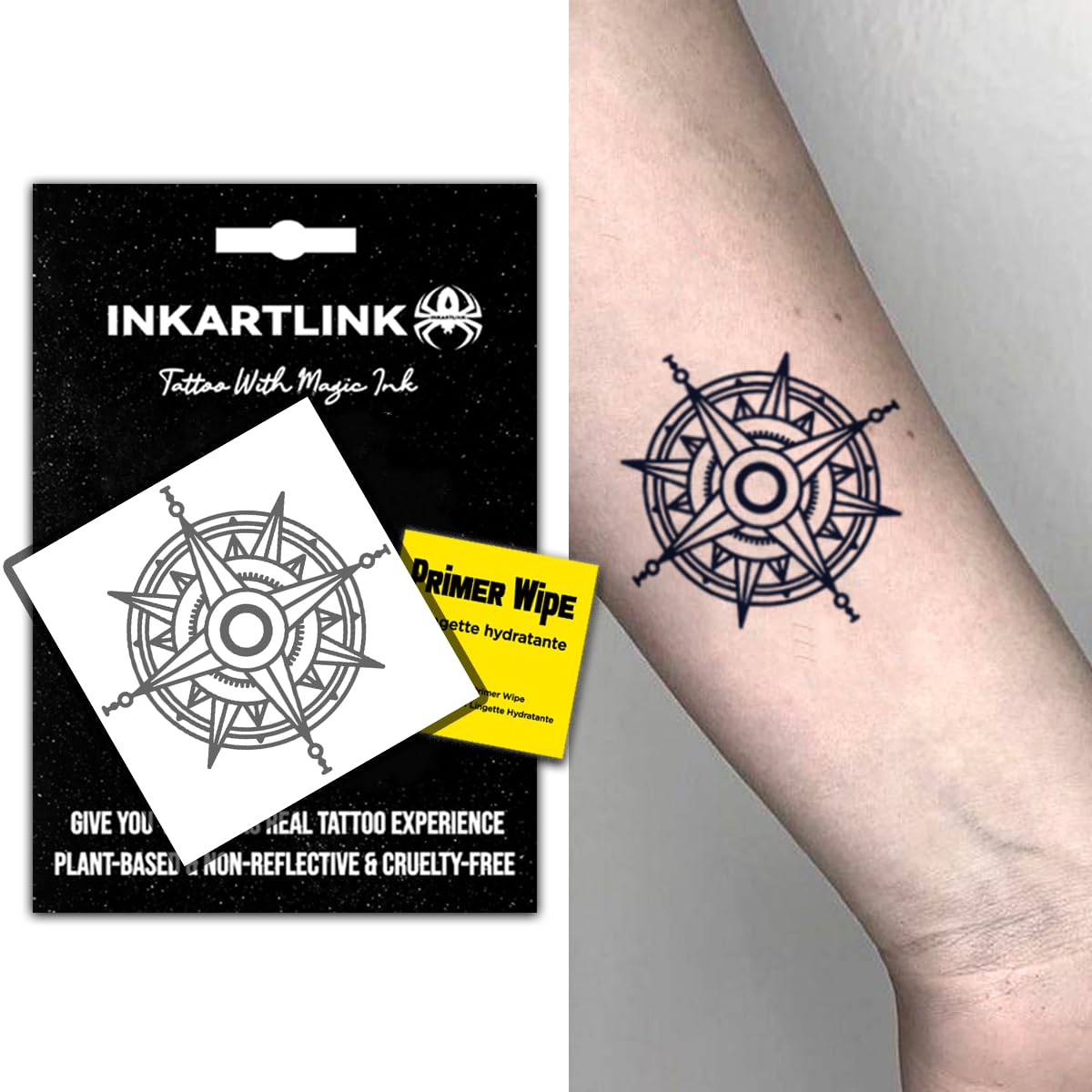 INKARTLINK Semi Permanent Tattoo, Temporary Tattoo, Star Arrow, Waterproof, Kid