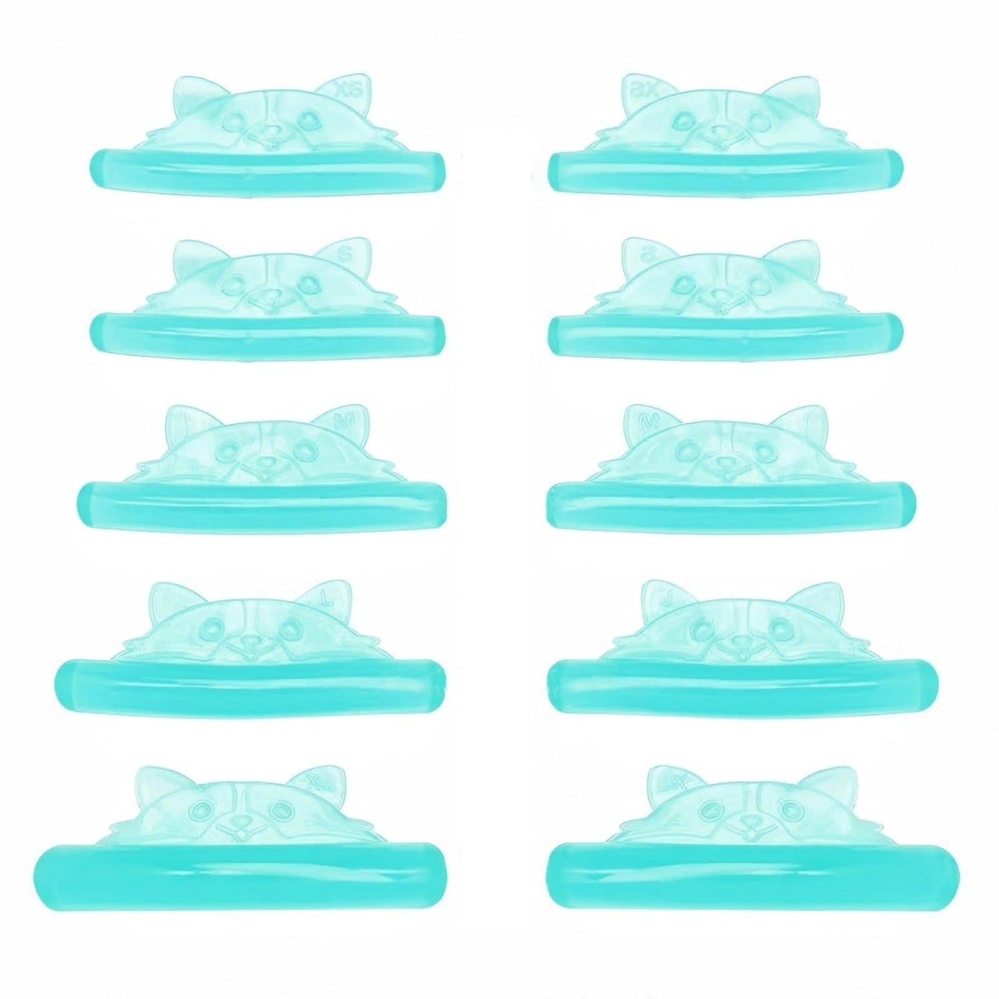 Lash Lift Pads Eyelash Perm Shield C Curl 5 Size Lash Lift Lamination Pad, Rapid 5 Minute Eyelash Lifting Shields Make Eyes Voluminous Flexible C curl Pads Extreme Perm Rod 100 Applications（Green）