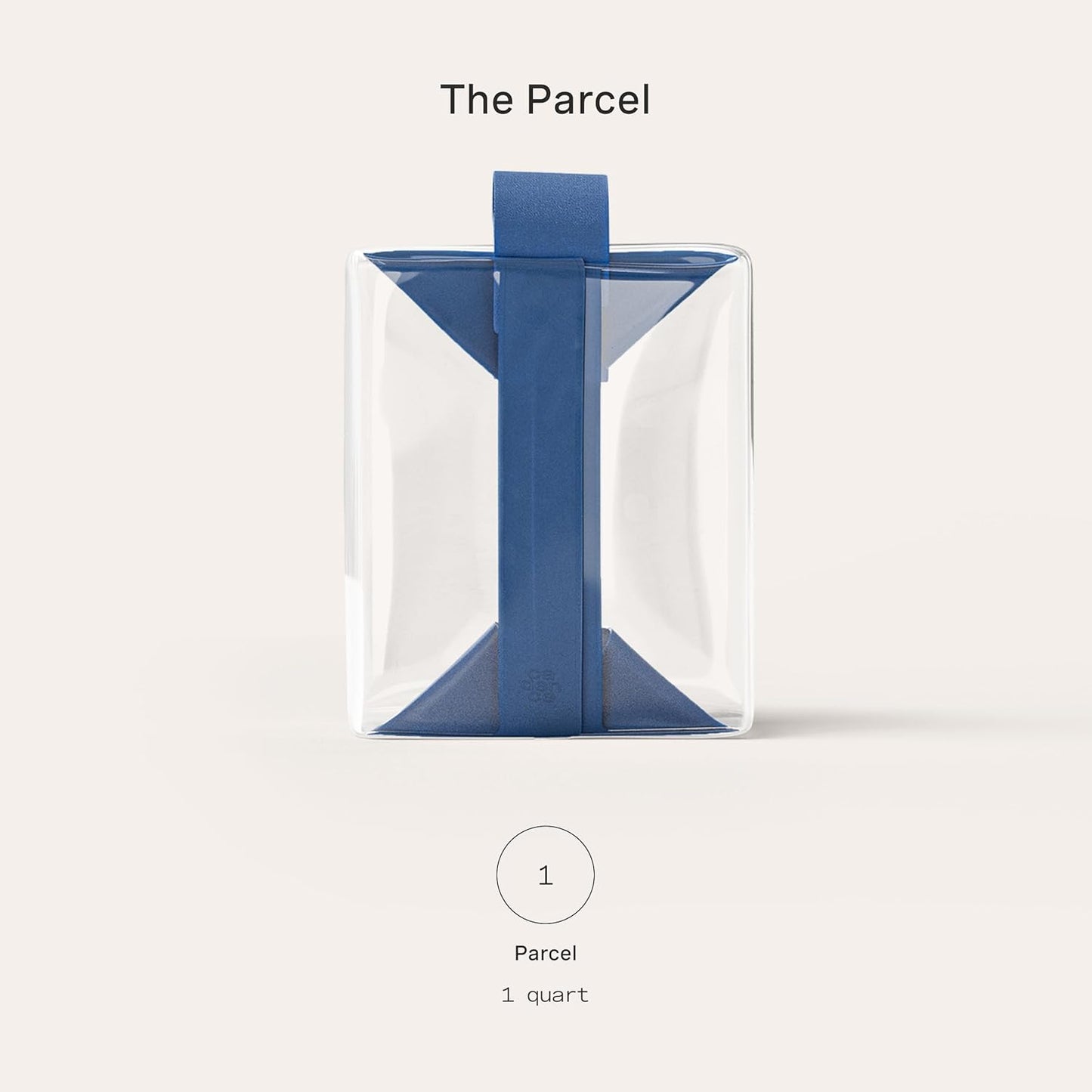 Cadence Parcel - Clear Kit with Magnetic Closure - Durable and Leak-Resistant Travel Toiletry Kit - TSA-Compliant & Modular Design - Hygiene Bag for Travel Essentials - 1 Qt - Cove