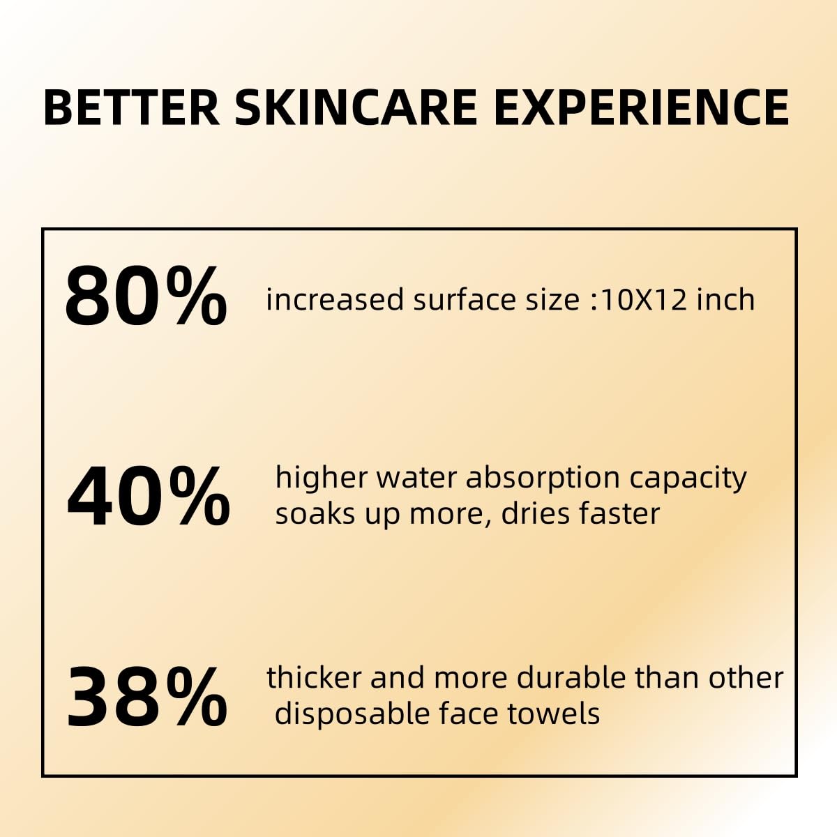 Ditoi Face Towels, Disposable Black Paper Towels, Light Exfoliation for Oily Skin,Facial Towels XL for Makeup Remover & Skincare,10"×12", 50 Count