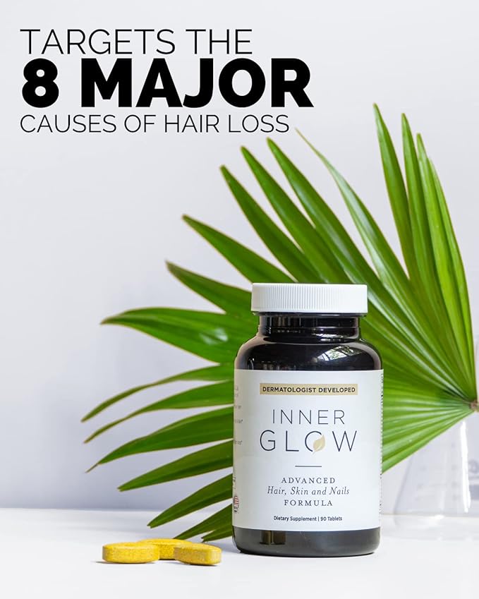 Advanced Hair, Skin & Nails Formula - Dermatologist and Plastic Surgeon Developed, clinically Tested for visibly Stronger and Thicker Hair in 12 Weeks