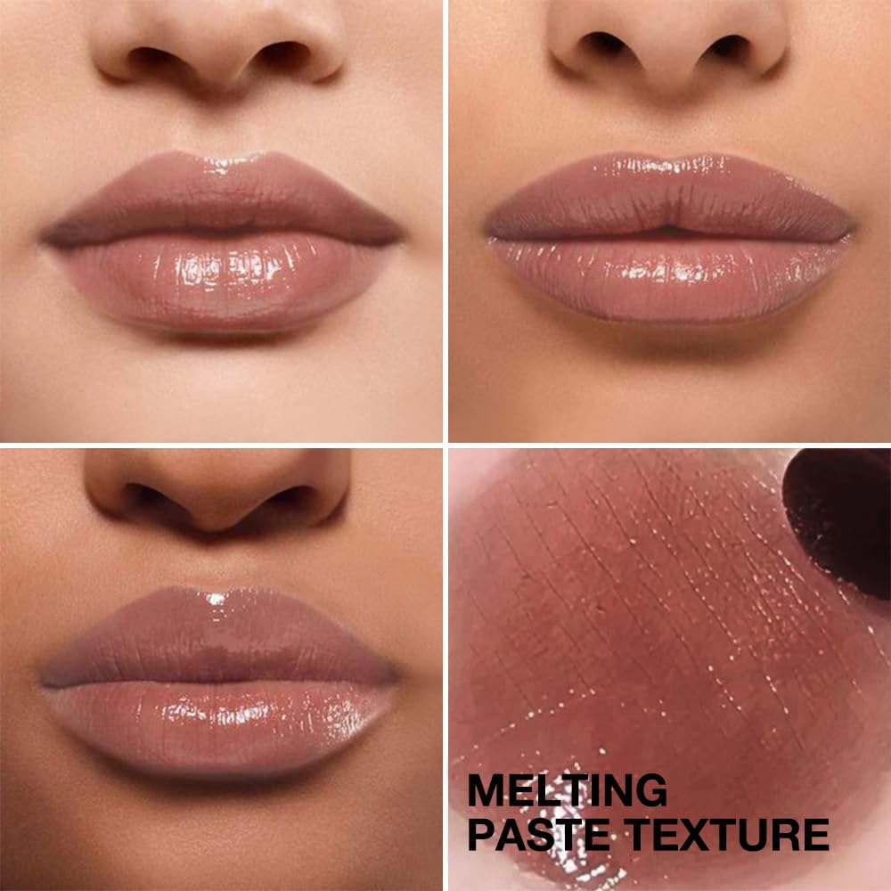 Honey Tinted Lip Stain Lip Balm Lip Gloss Lipstick, Sheer Hydrating Lip Stains Tint, Moisturizing Lip Color for All Skin Tones, Nourishing Lip Balm with a Hint of Natural Black Cherry Tint