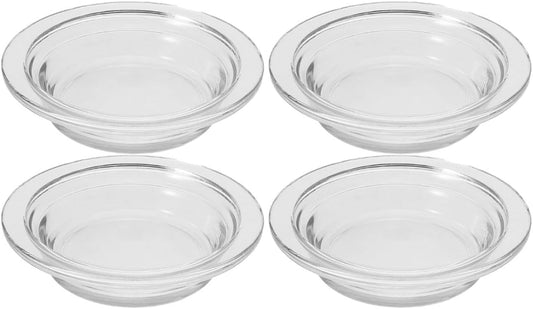 4Pcs Wax Warmer Replacement Dish, Replacement Wax Heating Tray, 4.5in Glass Aromatherapy Tray Candle Heating Bowl, Oil Warmer Tray, Wax Melting Tray Wax Tray for Candle Warmer