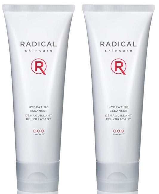 Radical Skincare Hydrating Cleanser- Antioxidant Rich, Non-Drying, Gentle Formula Promotes Cell Turnover | For All Skin Types | Paraben & Cruelty Free | Clinically Proven Results (4 Fl Oz, 2 Pack)