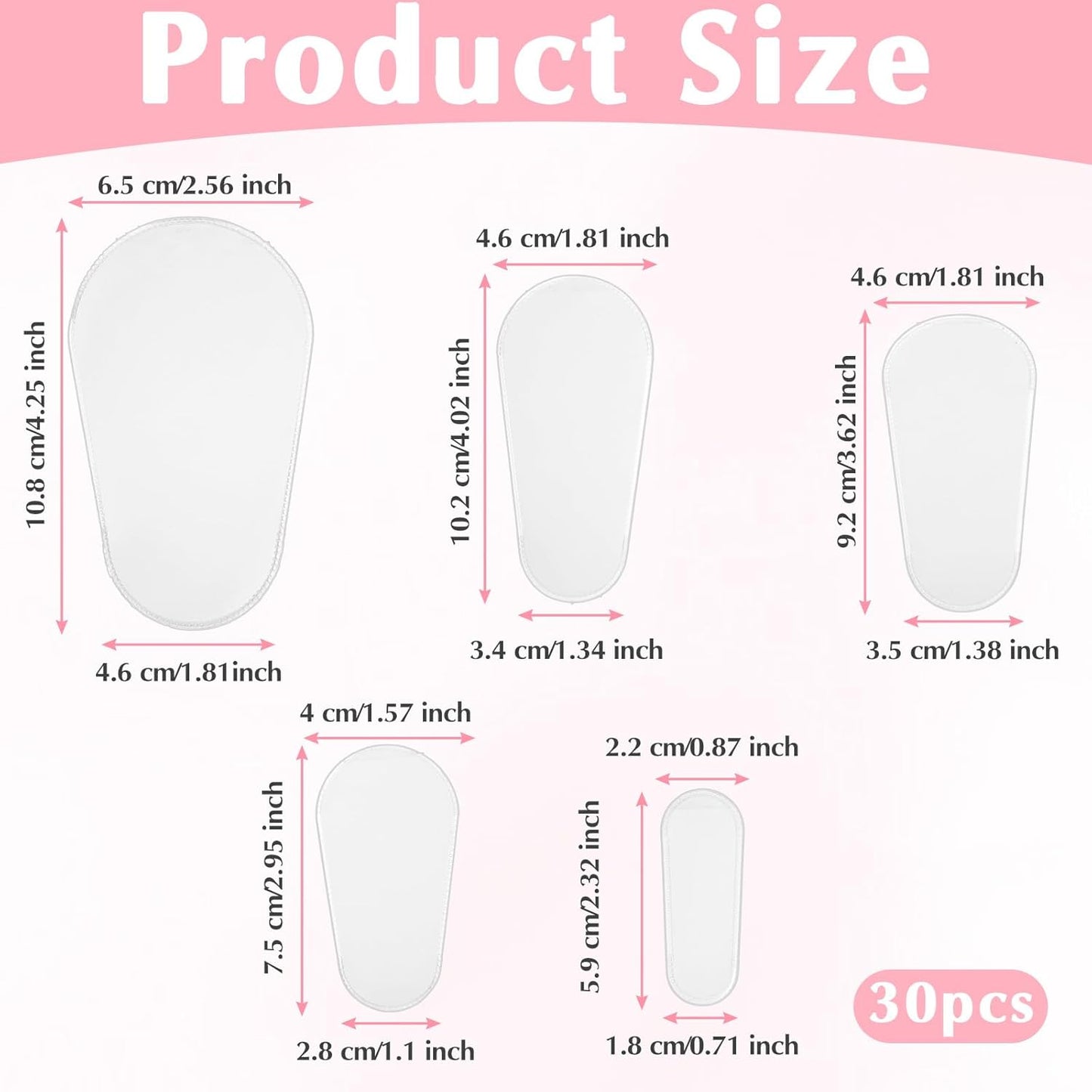 30PCS Makeup Brush Covers for Travel, 5 Sizes Clear Makeup Brush Sleeve Protector, Dustproof Waterproof Cosmetic Brushes Guards Caps for Travel & Daily Storage Organizer and Home