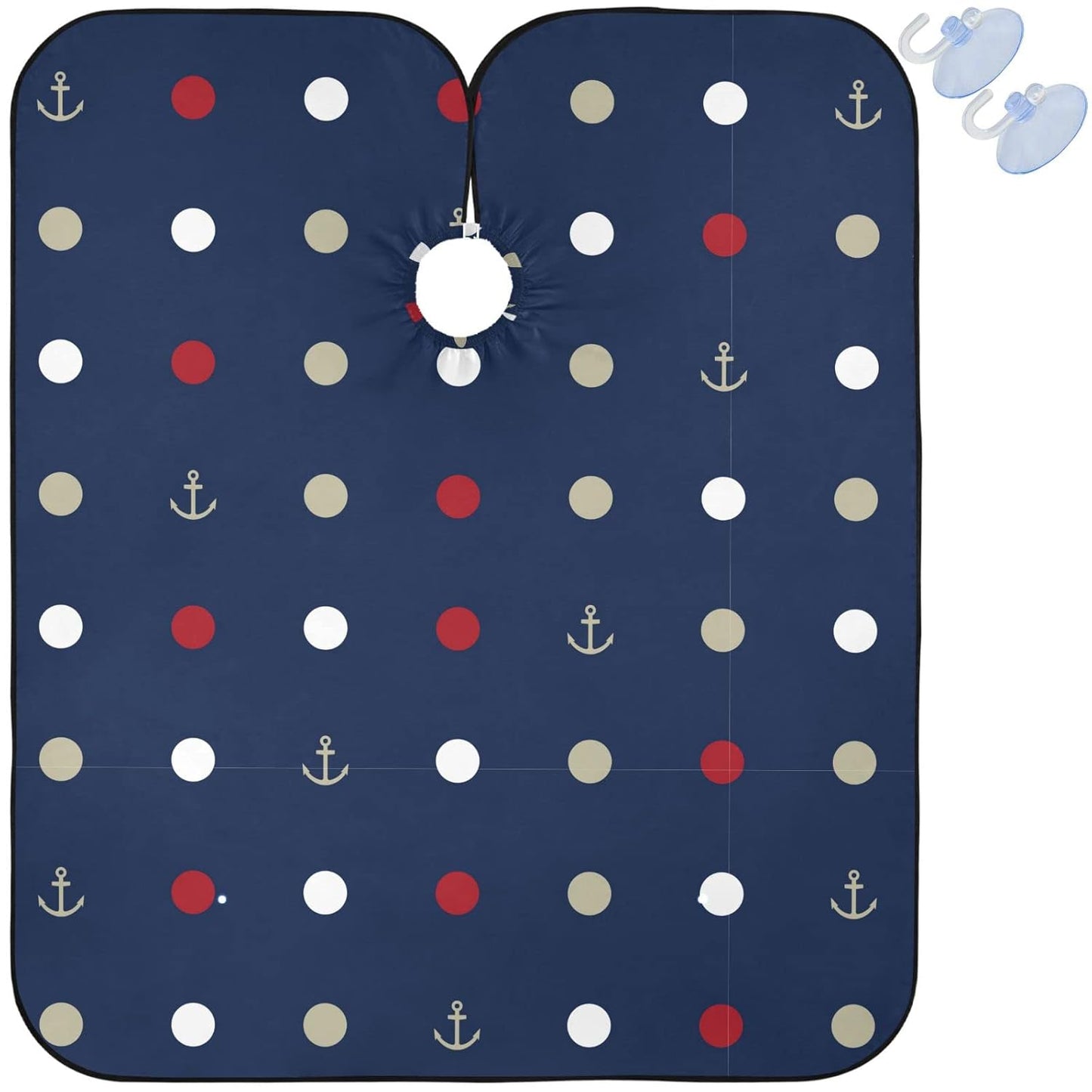 visesunny Barber Cape Marine Seamless Pattern Polyester Hair Cutting Salon Cape Apron Anti-Static Haircut Water-Resistant Shaving Cloth Beard Shaving Bib Hairdressing Cape