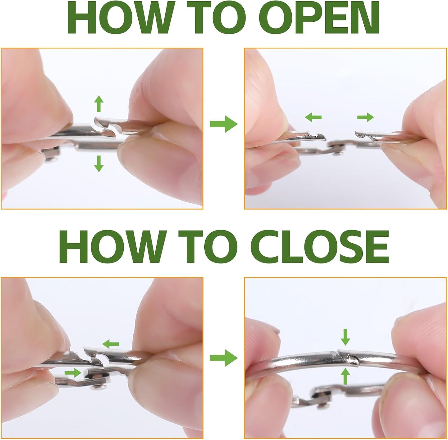 3 Inch Office Book Rings, Loose Leaf Binder for Keys, Paper, Flashcards, Index Cards, Notebooks, Photos, Scarves, Binder Clip Rings for School, Home, Office, Nickel Plated, Silver, 10 Pack